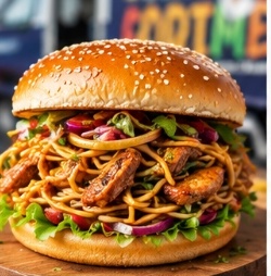 Chicken Noodle Burger